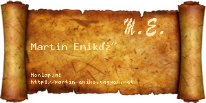 Martin Enikő névjegykártya
